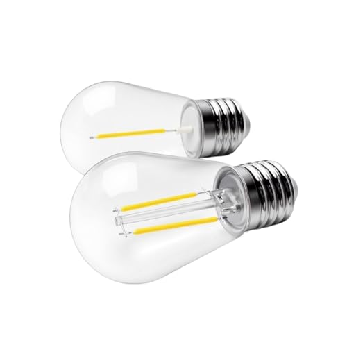 JrEam Lampadine Vintage E27 LED S14 3-5V 24V 110V 220V infrangibile Impermeabile 2700K Bianco Caldo(24V)
