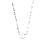 s.Oliver Y-Collier 925 Sterling Silber Damen Halsschmuck, mit Zirkonia synth, 42+3 cm, Silber, Kommt in Schmuck Geschenk Box, 2028510