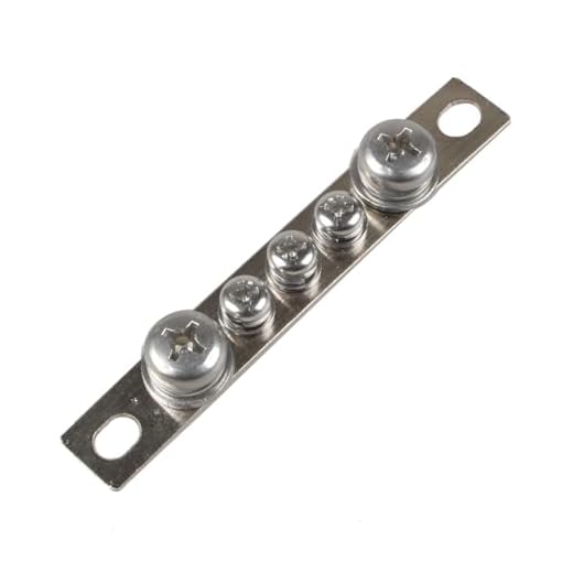 Copper Busbar Wire Terminal 15mm Width 5 Hole 1.2mm Connector Block Neutral Wire Pure Copper Component with 304 Stainless Steel Screws