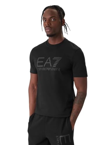 EA7 Emporio Armani Herren-T-Shirt Core Identity aus Baumwolljersey 7M001412AF22264 8033920065868 - XXL Schwarz MC005 L