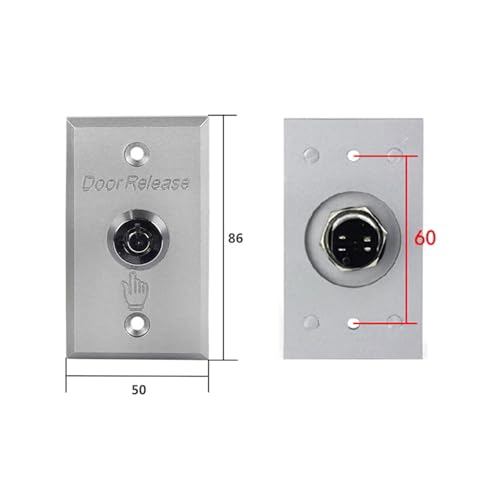 Protetor de entrada de chave de emergência de liga de alumínio com 2 peças de chaves de metal