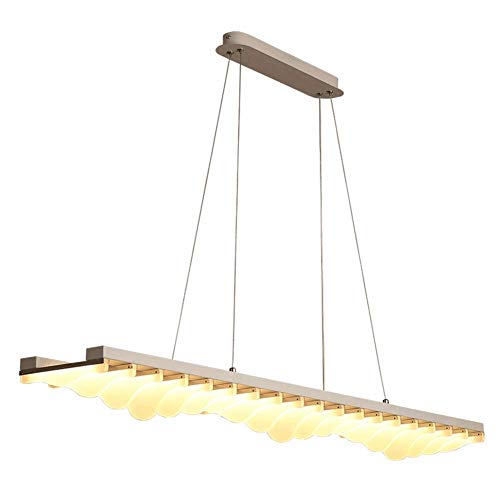 KAD - Moderno y moderno diseño contemporáneo rectangular y arte de montaña, lámpara de techo de diseño acrílico ajustable para oficina, comedor, sala de estar, dormitorio [Clase