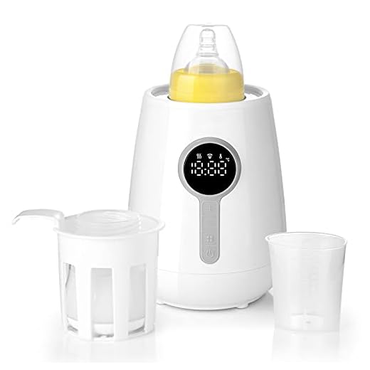 Calienta Biberones Portátil 6 en 1, Calentador de Alimentos de Calentamiento Rápido y Mantener Calor, Esterilizador Biberones con Pantalla Táctil LED y sin BPA