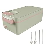 Lonchera eléctrica inalámbrica de 1,2 L para adultos, calentador de alimentos portátil recargable de 12000 mAh con calentamiento de temperatura constante de 65 ℃, a prueba de fugas, perfecto para