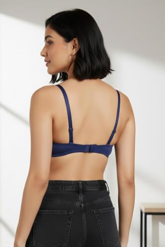 Image of Zivame Women's Synthetic Padded Wired Seamless, Push-Up Bra