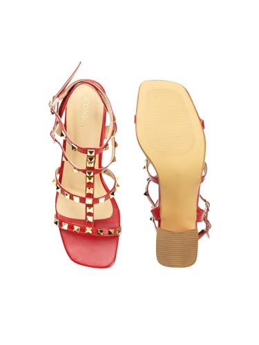 Image of iconics Women Comfortable Block Heel Square Toe Buckle fashion Sandal for Party, Wedding and Casual Use