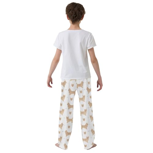 Boys' Pants Funny Cute Dog Long Bottoms Jogger Pants Elastic Waist Trousers with Pockets S-XL3