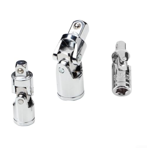 Adaptateur de douille articulé en acier au chrome vanadium avec entraînement pivotant pour transformation de clé (9,5 + 12,7)