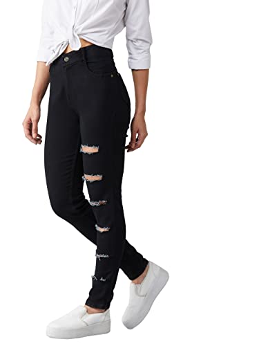 Image of Miss Chase Women's Skinny Fit High Rise Regular Length Denim Stretchable Jeans