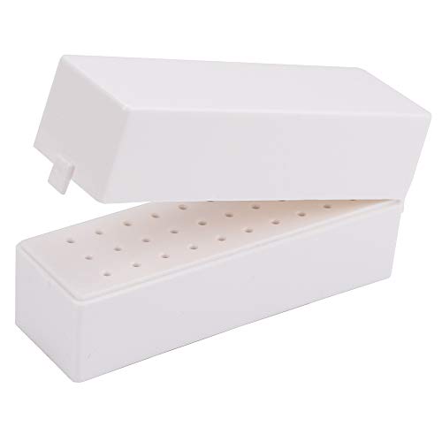 Gimiton Nail Drill Bits Holder Dustproof Stand Displayer Organizer Container 30 Holes Manicure Tools Acrylic Cover Case Manicure Tools #TOP6