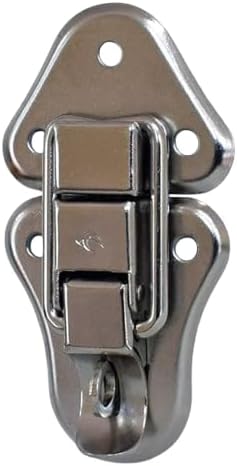 Penn Elcom Large Draw Bolt Padlockable Silver (1 pcs, Steel) Secure & Lockable | Interlock for Cases, Boxes & Chests | Butterfly Lock/Toggle Latch | Wooden/Metal Box Lock Jewellery | Carved Vintage