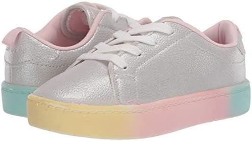 carter's Girls' East Real tie lace Casual Shoe Sneaker, SILVER, 6 M US Big Kid | Image 6
