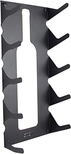 Wijnrek van staal voor alle soorten wijnen, met wandbevestiging en versieringen, wit - Afbeelding 3