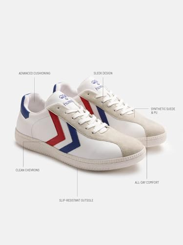 Image of hummel Classic Triumph Casual Suede Sneaker for Men Lightweight with Synthetic Suede Enhanced Comfort Cushioned Insole and Slip-Resistance Work and Play Business Casual Shoes