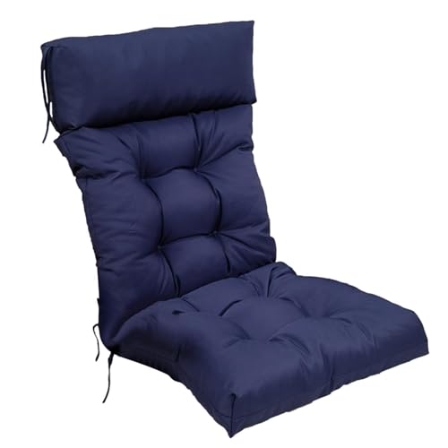 Chaise Longue de Patio Pliante et Coussin de Chaise de Jardin à Dossier Haut