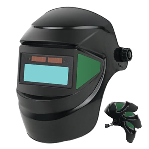 Casco da saldatura, auto-oscurante, per saldare i lavoratori del ferro, vero colore, ad energia solare, con oscuramento automatico, saldatore a vista completa, per lavorare per il padre