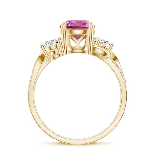 Three Stone Moissanite Engagement Rings for Women 925 Sterling Silver Twisted Solitaire Gemstone Ring Gold Plated Infinity Wedding Anniversary Ring3