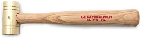 GEARWRENCH Brass Hammer with Hickory Handle, 1 lb. - 81-111G