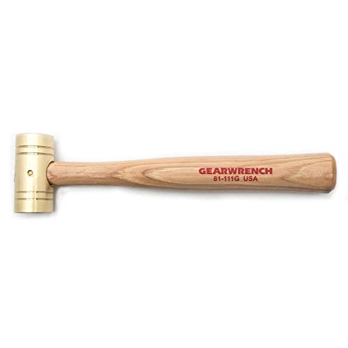 Gearwrench Brass Hammer With Hickory Handle, 1 Lb. - 81-111G #TOP5
