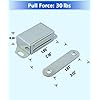 WOOCH Magnetic Door Catch - 30lb High Magnetic Stainless Steel Heavy Duty Catch for Kitchen Bathroom Cupboard Wardrobe Closet Closures Cabinet Door Drawer Latch (2.1 in Black, 2-Pack)