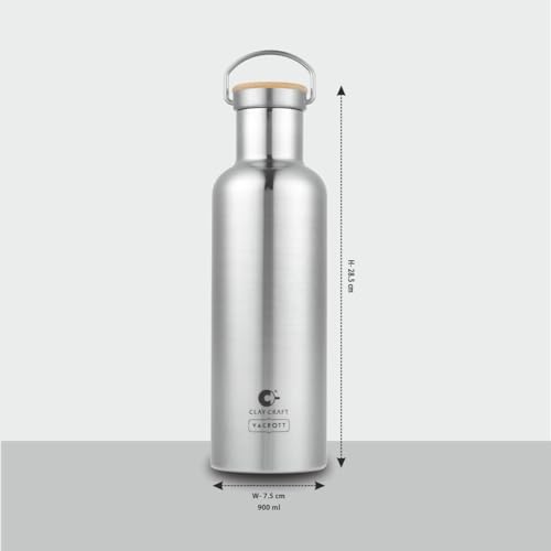 Image of Clay Craft Vacbott Melissa Double Walled|18 Hours Hot and 24 Hours Cold Water Bottle Vacuum Insulated Flask Bottle|1 Pcs, 860ml Bottle for Gym|Travelling|BPA-Free|BIS Certified|1Year Limited Warranty