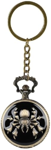 Image of AUGEN Premium Pocket Watch Metal Keychain Crab Retro Vintage for Gifting With Key Ring Anti-Rust (Pack Of 1)