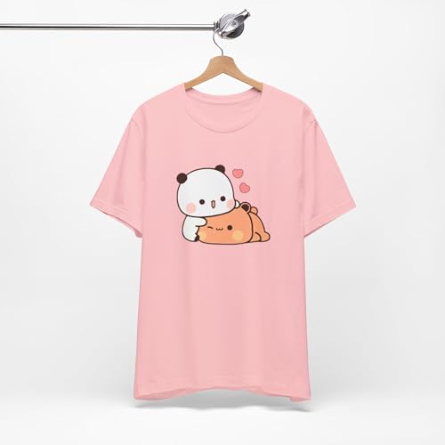 Andii Adorable Bubu & Dudu Hugging Each Other T-shirt graphique pour toutes les occasions T-shirt unisexe en jersey à manches courtes, Rose, XL – vue 6