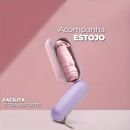 Guarda chuva Pequeno de Bolso Ultra Compacto e Versátil – Mini Guarda-chuva Dobrável com Proteção UV
