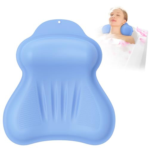 Silicone Bath Pillow with 4D Inflatable Airbag and Suction Cups