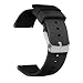 JIELIELE Compatible 22mm Wristbands, Silicone Watch Band Straps Accessory for Samsung Gear S3 Frontier/Classic/Gear 2 / Galaxy Watch 46mm / Fossil Q Wander/Huawei Watch GT (Black, 22mm)