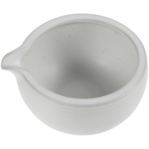 POPETPOP 磁器製注ぎ口付き抹茶碗 伝統茶道用セラミック茶碗 滑らかな表面と耐久性 ホーム 茶室対応