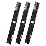 Picture of wyevee 103-6398 Mower Blades Compatible with Ex Mark 60" Deck Lawn Mower, Gator Mulching Blades 116-5174 Fit for Ex Mark Radius, Turf Tracer, Lazer Z Series, Replace 103-6393 96-749 (3 Pack)
