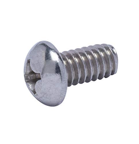 1/4"-20 X 1/2" Stainless Phillips Round Head Machine Screw, (50pc), Coarse Thread, 18-8 (304) Stainless Steel, by Bolt Dropper
