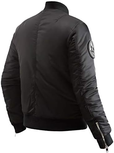 airBOSS MA-1 Majestic-12 - Bomber Authetic Jacket (Black/Silver, 2XL)