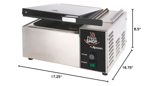 Adcraft CTS-1800W Half-Size Fresh Shot Countertop Steamer, 120v - Thumbnail 2
