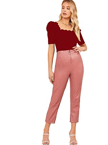 Image of Shasmi Women's Polyester Solid Slim Fit T-Shirt