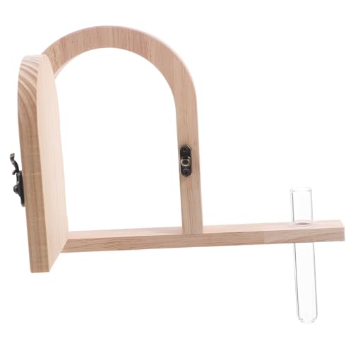 Toyvian 童話ドア形状コンセントカバー 木製スリッシュ装飾付き 試験管花瓶付き多機能ベビーペット 保護プレート 部屋 遊び部屋用