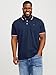 Jack & Jones Herren + Fit Polo Shirt JJEPAULOS Uni Sommer Hemd Kurz Arm Pique Cotton Big Size, Farben:Dunkelblau, Größe:3XL