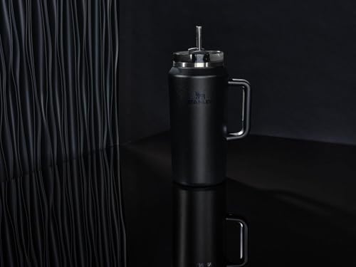 Image of Stanley Quencher H2.0 Tumbler with Handle & Straw 64 oz | Flowstate 3-Position Lid | Large Capacity for Travel & Sports | Insulated Stainless Steel Cup | BPA-Free | Black 2.0