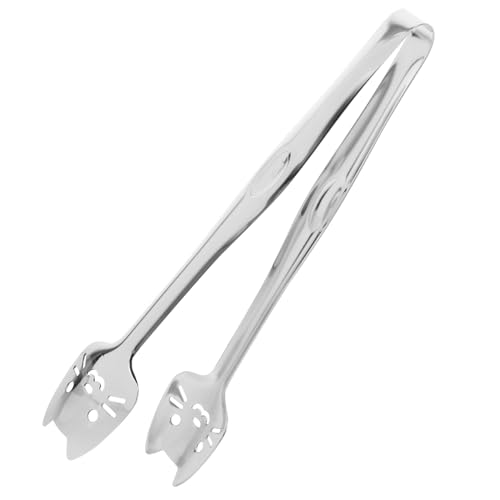 DECOMELODY Pinzas de Acero Inoxidable para Cocina y Barbacoa Clip Pequeño Antideslizante para Pan Ensaladas y Postres Utensilio Práctico para Servir y Cocinar