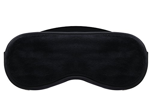 Leather Handcuffs Adjustable and Sleep mask Suit for Him or Her (Black)