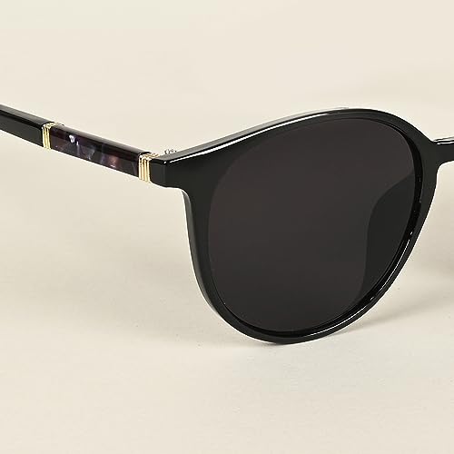 Image of Voyage UV Protected Brown Round Sunglasses for Women
