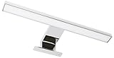 Lámpara LED para espejo 2 en 1. Montaje: como lámpara de montaje en armarios o como lámpara sobre el espejo. Funcionamiento de 230 V con transformador LED integrado. Ideal para la iluminación del baño o para montaje en muebles