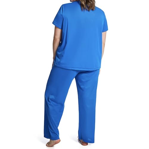 Image of Exquisite Form 90107 Women's Nylon Tricot Short Sleeve Matching Pajama Set