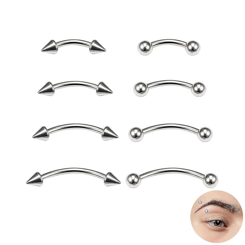 YUGUOLAN 8 St&uuml;ck Augenbrauen Piercing,...
