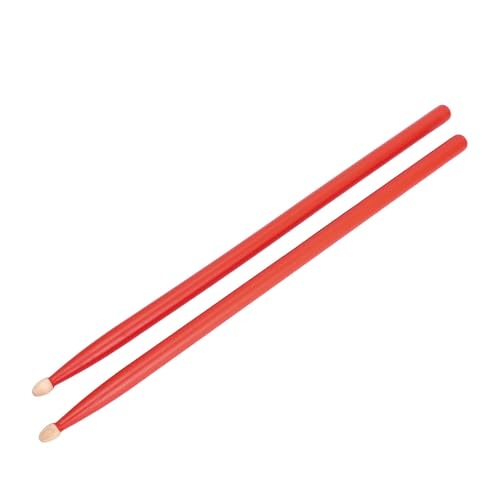 2 pares de baquetas de madera 5A con diseño ergonómico, antideslizantes para niños, adultos y principiantes, para batería, práctica y bandas juveniles (rojo) miniatura 1