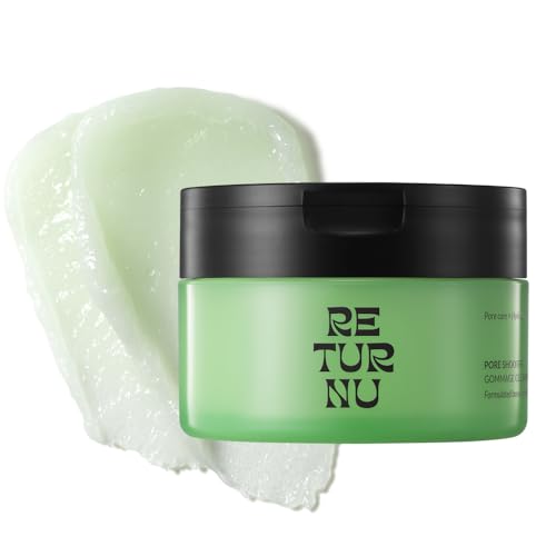 Returnu Gommage Cleansing Balm, All-in-One Makeup Remover, Cleansing Oil & Facial Cleanser with Persimmon Leaf, Unclogs Pores & Reduces Blackheads, Vegan Korean Skincare (95g / 3.21 fl. oz)