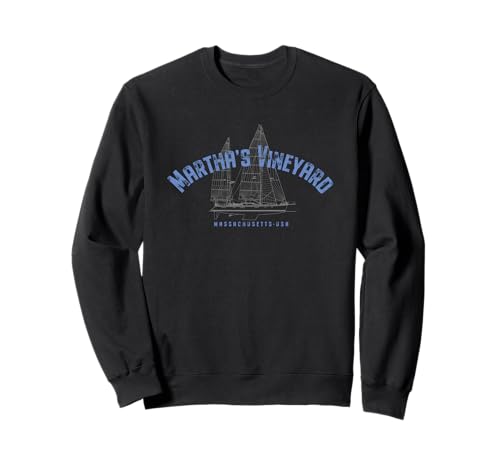 Martha's Vineyard Massachusetts Nautical Sailing Design Felpa