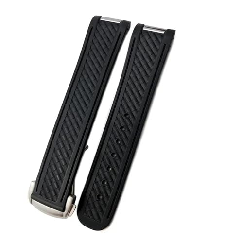 [�V�F���u�ł�] 20mm ���o�[�V���R���E�H�b�`�X�g���b�v�i�I���K �V�[�}�X�^�[ 300 AT150 �A�N�A�e�� �E���g�����C�g 8900 �X�`�[���o�b�N���E�H�b�`�o���h�u���X���b�g�Ή��j(Black,20mmRoseGold Buckle)