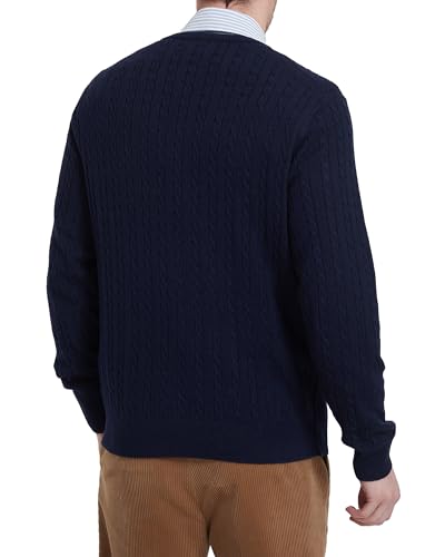 KALLSPIN Men's Sweater Pullovers Wool Blended Knitted Long Sleeve Jumper for Fall Winter - Image 4